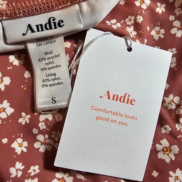 Andie Swim Womans size S The Sarong Bottom Ditsy Floral Rose Swimsuit Wrap NEW - Picture 6 of 7